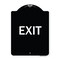 Signmission Designer Series Sign-Exit 1, Black & White Heavy-Gauge Aluminum Sign, 24" H, 18" L, BW-1824-24042 A-DES-BW-1824-24042 - alternate 1